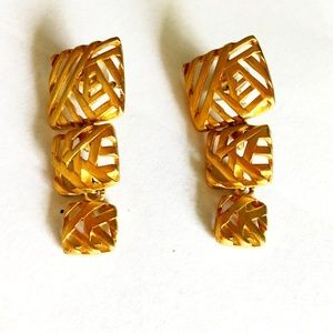 Anne Klein gold tone drop earrings